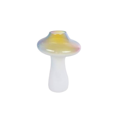 Cozydecor sculpture champignon arc-en-ciel l verre