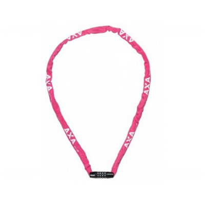 Axa antivol à chaîne rigide code rcc 120x3,5 avec housse en polyester - rose