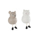 Tirelire chat pattes de souris 10x10x14cm