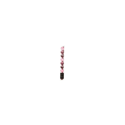 Decoris Boules de Noël en verre rose Ø3cm mix transparent brillant mat tube de 9 pièces
