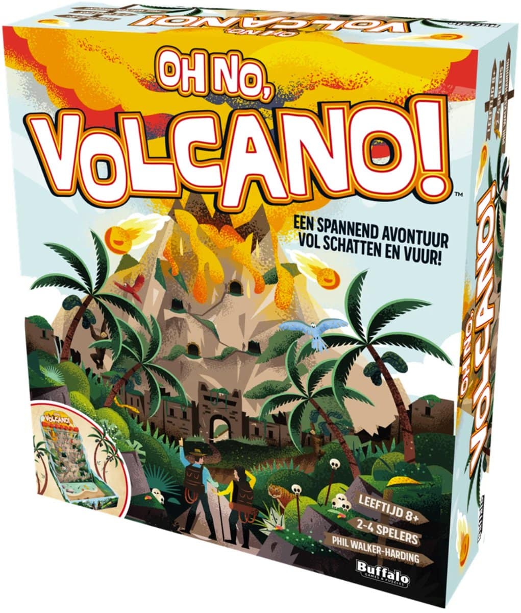 Asmodee oh no volcano, le jeu familial passionnant et plein d'action