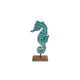 Sculpture hippocampe sur socle 13x6x30cm