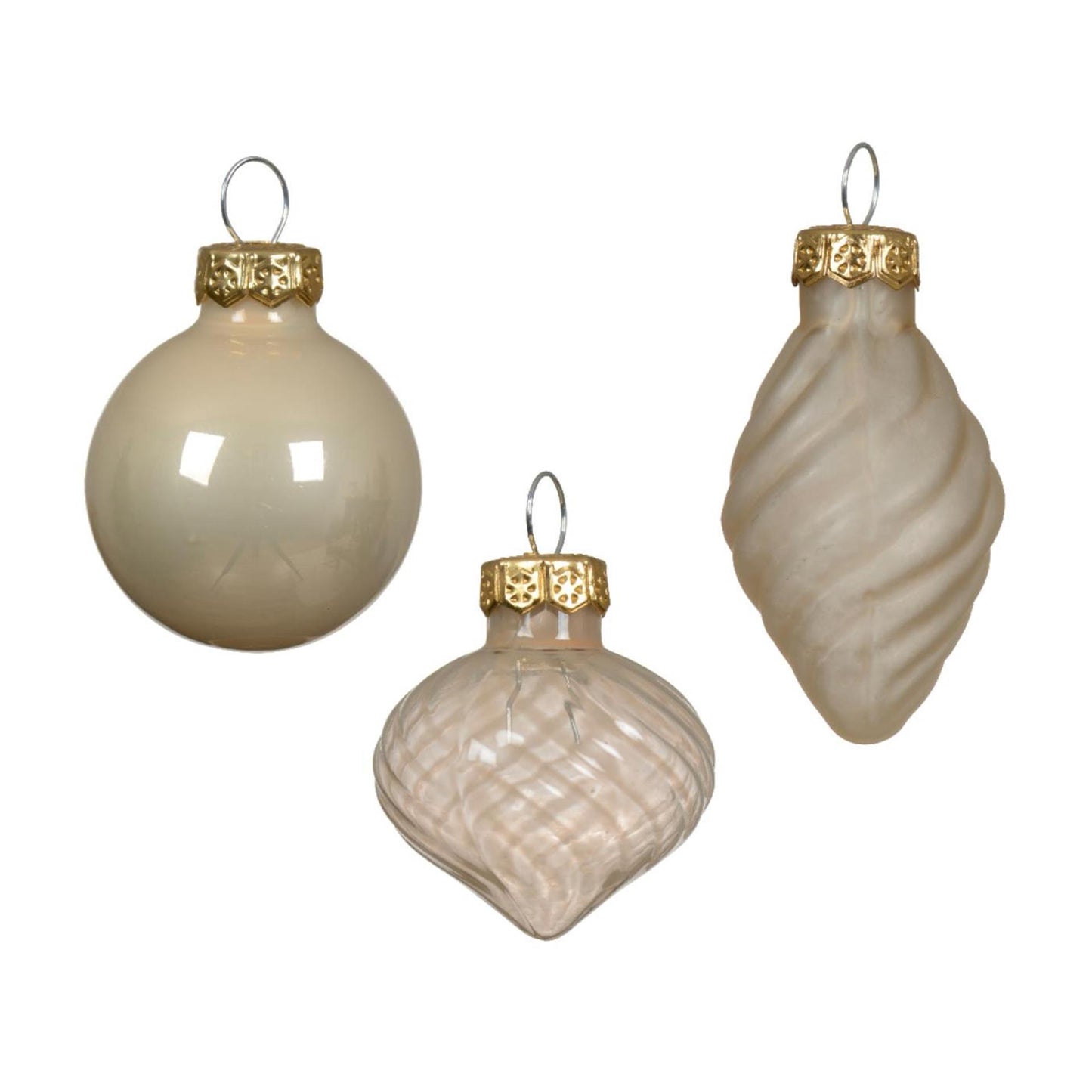 Decoris Boules de Noël mini dia3cm perle de verre 9pcs