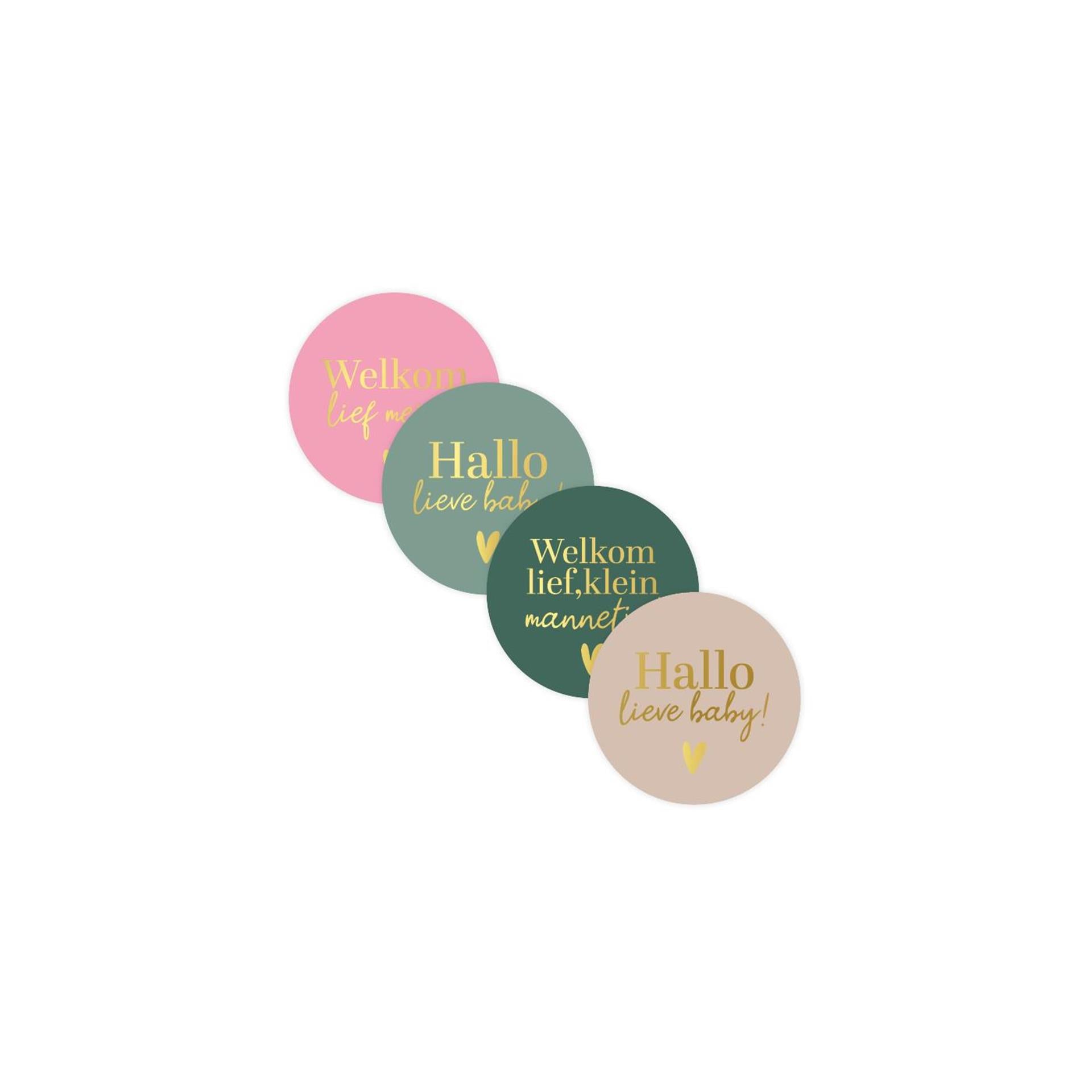 Autocollants de caisse bonjour cher bébé ø40mm 250 pcs
