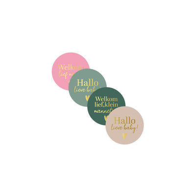 Autocollants de caisse bonjour cher bébé ø40mm 250 pcs