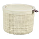 Panier en jute Curver rond 2l blanc cassé