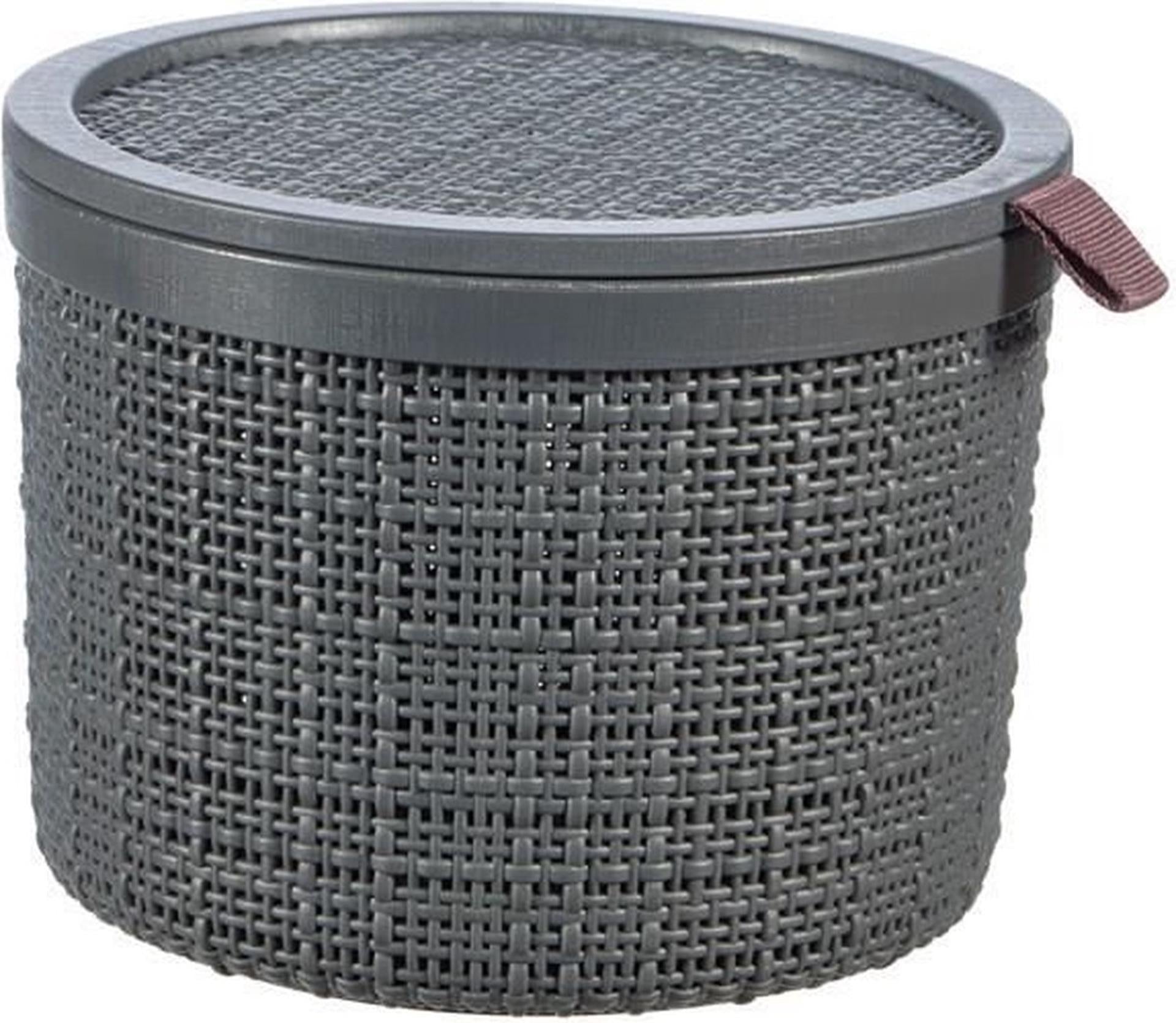 Curver panier en jute rond 2l gris foncé