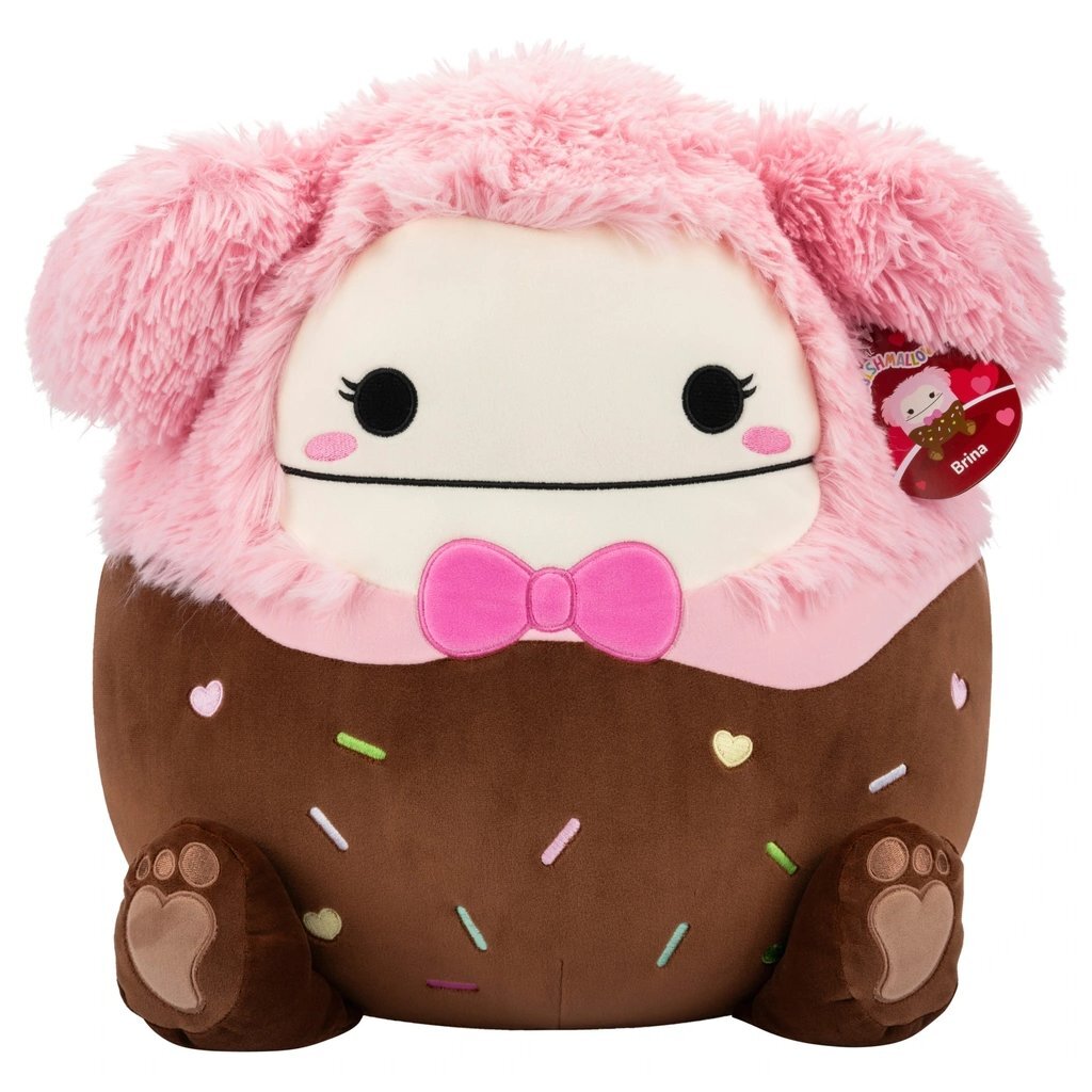 Squishmallows 40 cm Brina chocolat trempé bigfoot rose