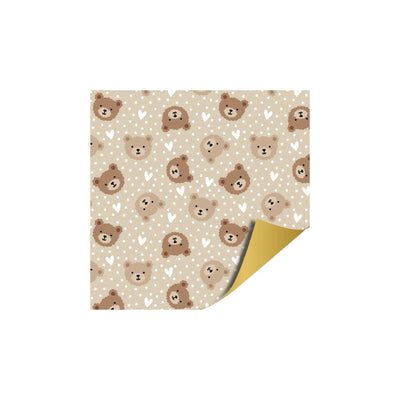 Rouleau de comptoir de plan de caisse 50cm 100m petit ours beige