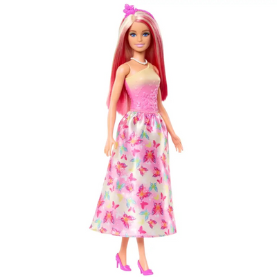 Mattel Royal Pop avec des cheveux roses et blonds, jupe avec VL