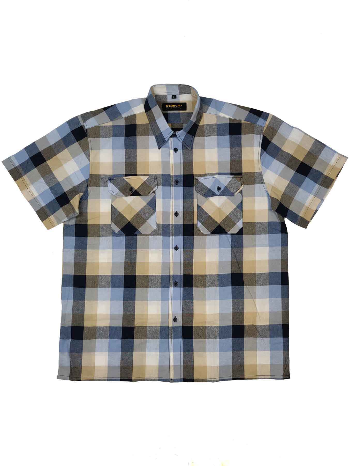 Storvik products chemise à carreaux à manches courtes design à carreaux 11 m