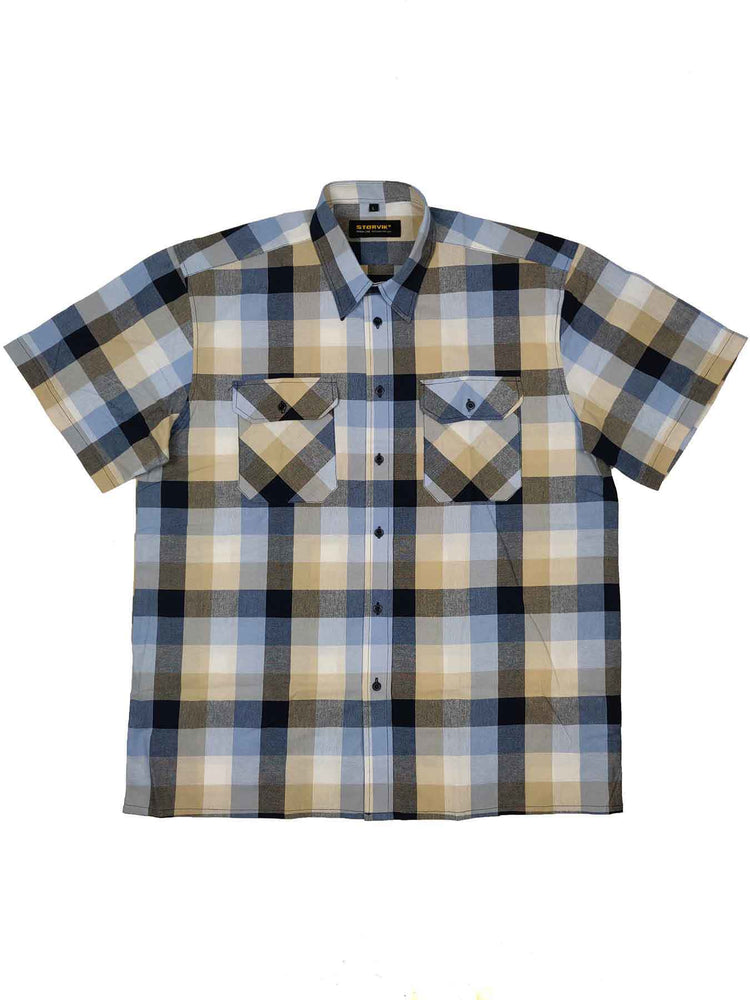 Storvik products chemise à carreaux à manches courtes design à carreaux 11 m