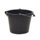 Seau rond en plastique avec bec verseur noir 14l