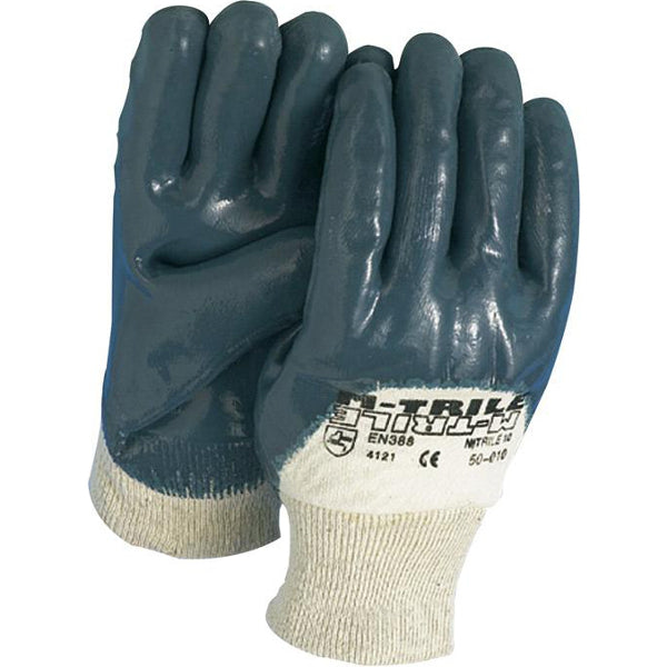 Gant col tricot NBR bleu