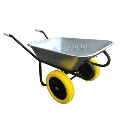 Fort products brouette 90l galvanisée 2 roues ne fuit plus jamais