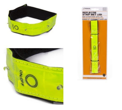 Bracelet led jaune fluo. y compris les piles