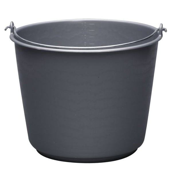 Seau de chantier plastique gris 12l