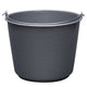 Seau de chantier plastique gris 12l
