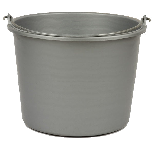 Seau plastique rond gris 20l
