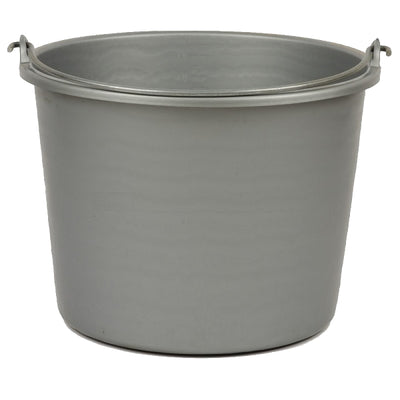 Seau plastique rond gris 20l