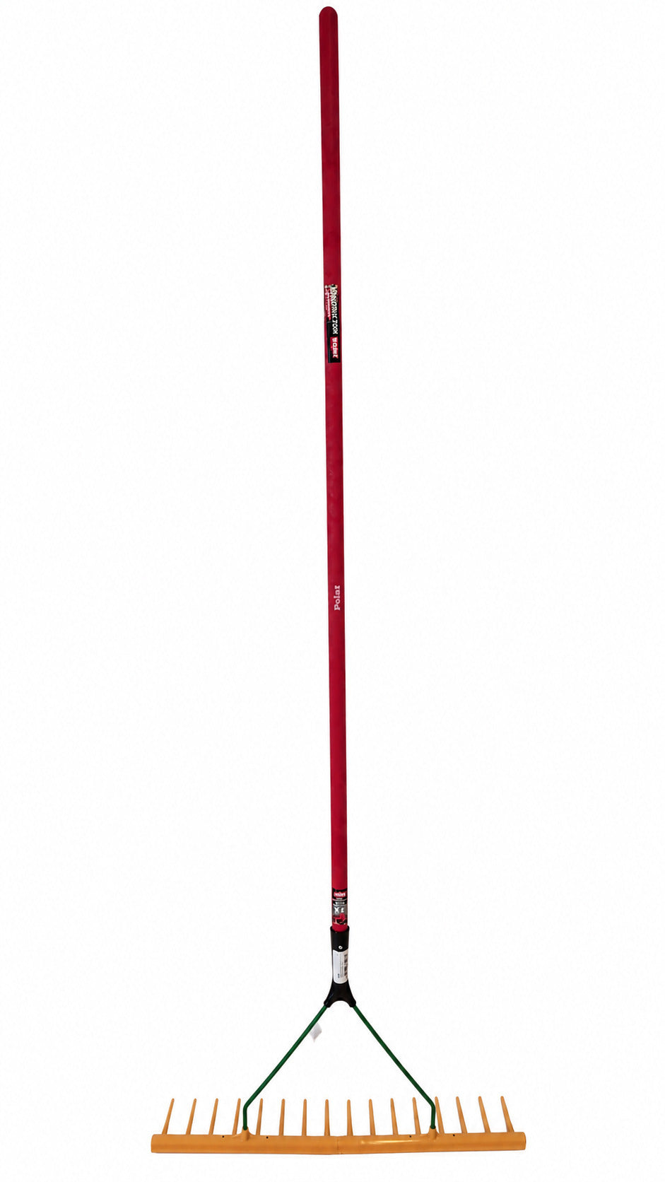 Râteau en poly Mm eurotool products avec bord de nivellement 64 cm avec manche en fibre de verre 150 cm