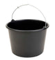 Seau de chantier plastique noir 12l
