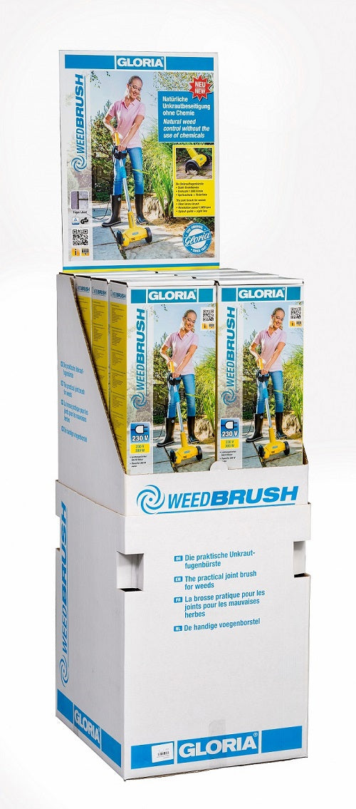 Brosse à joints Gloria Weedbrush en vitrine | 8 pièces