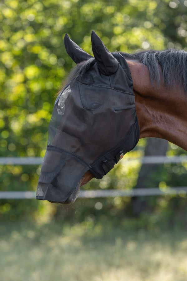 Masque anti-mouches avec protection des oreilles et du nez cob