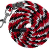 Corde de cou mustang mousqueton crochet rouge noir blanc