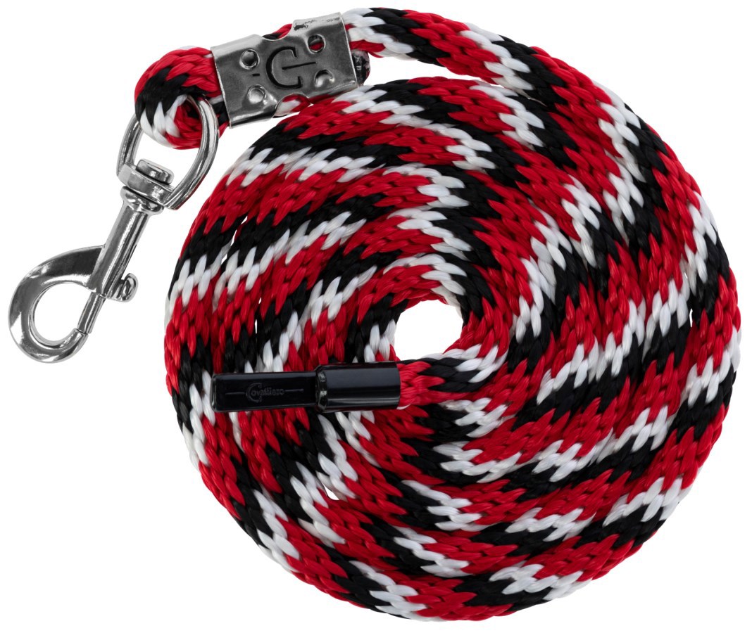 Corde de cou mustang mousqueton crochet rouge noir blanc