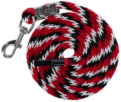 Corde de cou mustang mousqueton crochet rouge noir blanc
