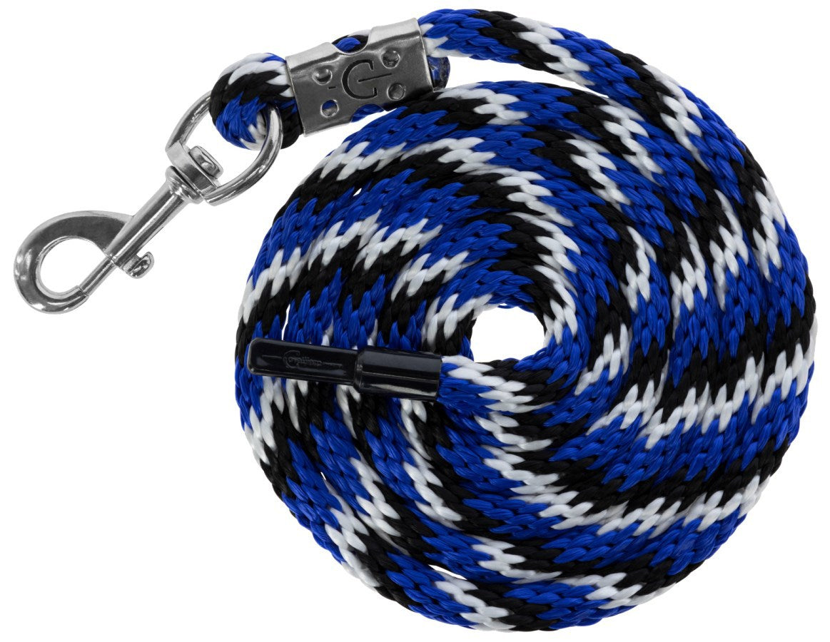 Mousqueton longe mustang bleu royal noir blanc