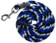 Mousqueton longe mustang bleu royal noir blanc