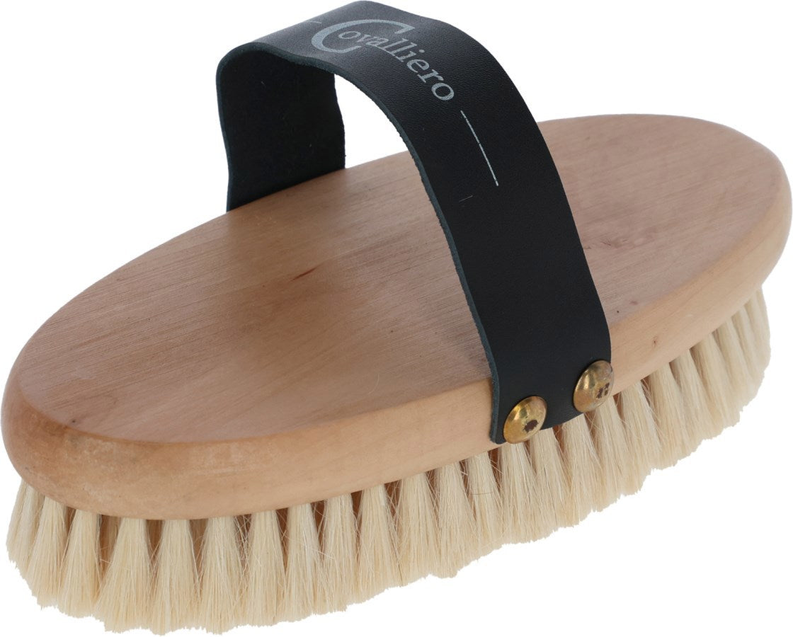 Brosse à cheval avec dos en bois