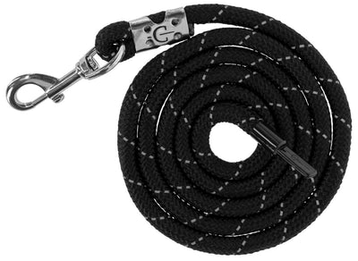 Mousqueton réfléchissant en argent noir pour corde de plomb