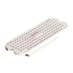 Incrustation d'étrier droit en caoutchouc blanc 12cm