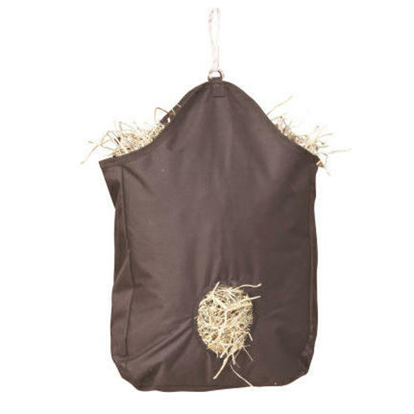 Sac à foin sac à foin noir avec 2 anneaux de suspension