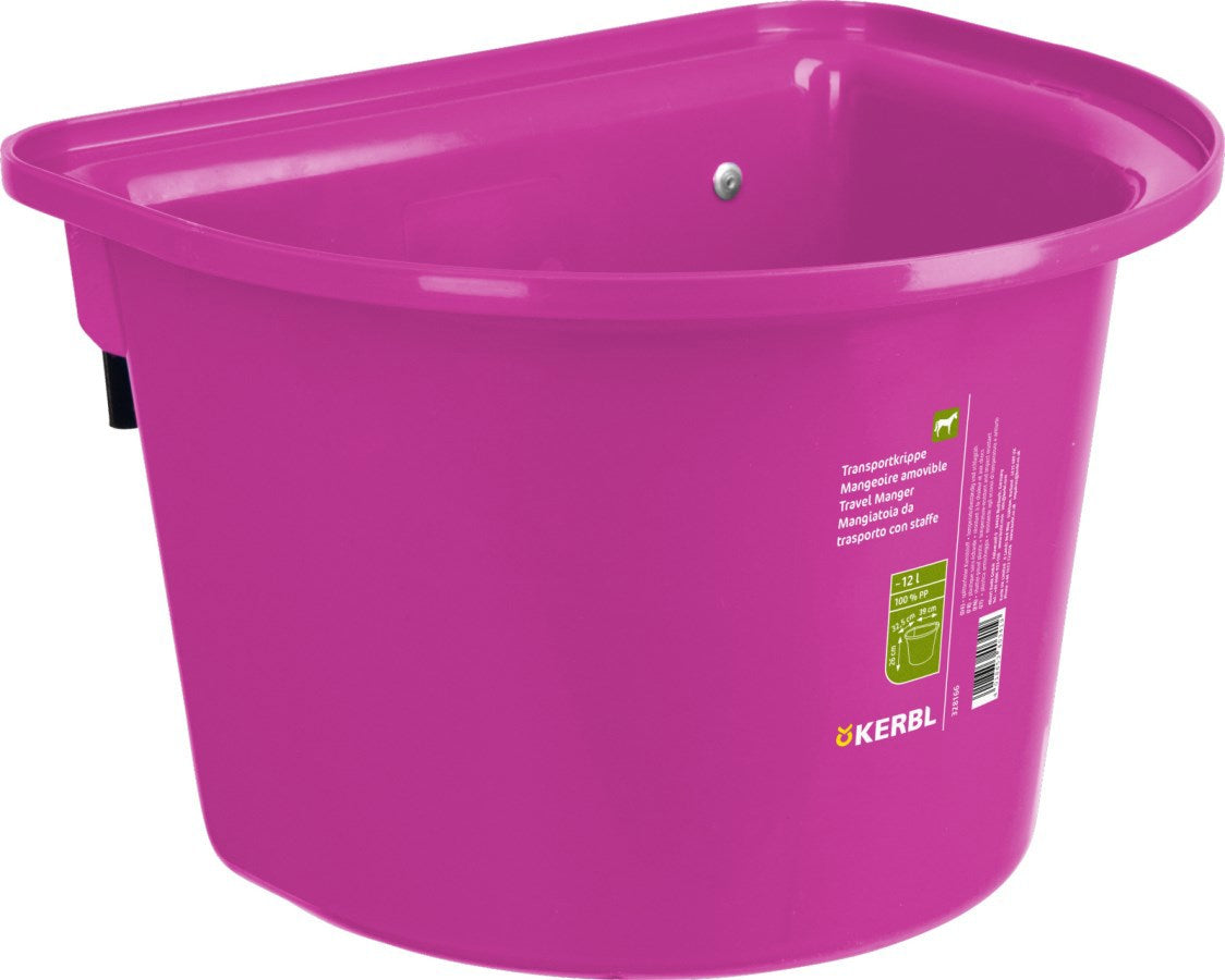 Auge avec crochets de suspension semi-circulaire rose 12l