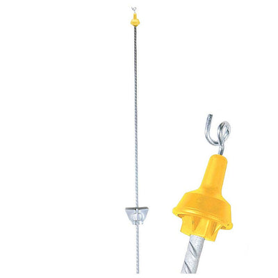 Mm ration post ovale en acier à ressort avec isolateur de boucle | 25 pièces