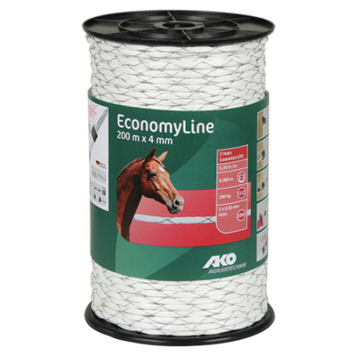 Cordon de choc électrique Ako economyline blanc croisé 4mm 200m