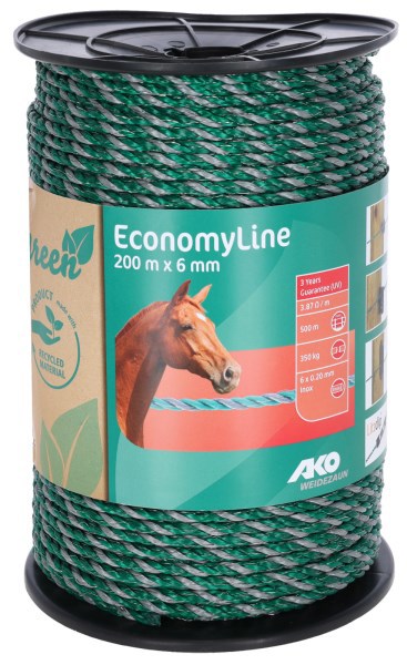 Ako cordon economyline 200m 6mm vert gris 6x02mm recy
