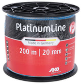 Ako Platinumline ruban d'avertissement 20 mm blanc-bleu 200 m - afbeelding 1