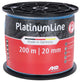 Ako Platinumline ruban d'avertissement 20 mm blanc-bleu 200 m