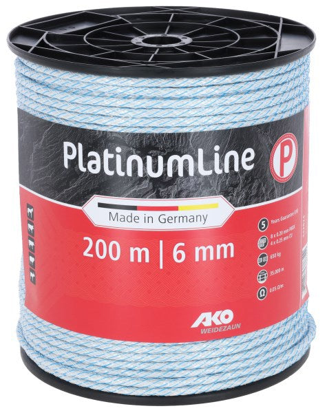 Cordon d'escrime Ako Platinumline 6mm 200m blanc bleu