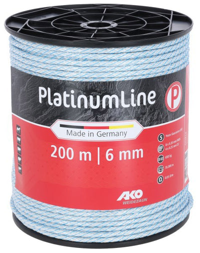 Cordon d'escrime Ako Platinumline 6mm 200m blanc bleu
