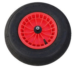 Roue Fort 480400x8jante plastique rouge axe 13cm 2ply