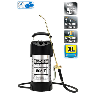 Pulvérisateur à pression Gloria 505t inox 5 litres