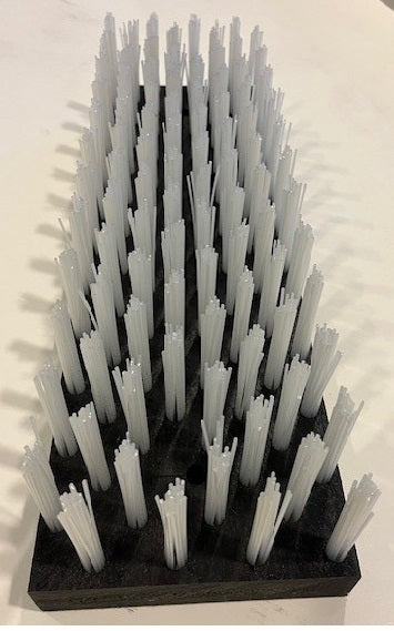 Brosse à mollets nylon blanc 6cm 45x15cm