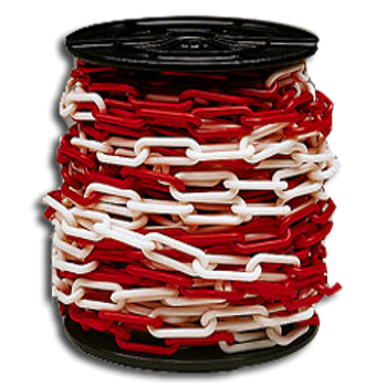 Chaîne barrière rouge blanc 6mm30m