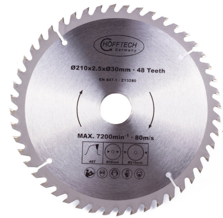 Lame de scie circulaire 210mm 48tds